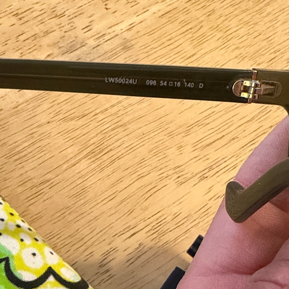 Loewe Translucent Olive Green Rectangular Eyeglasses - Picture 3 of 7